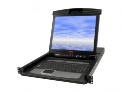 APC AP5808 17" Rack LCD Console with Integrated 8 Port Analo