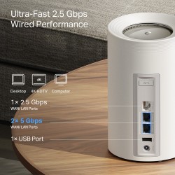 TP-Link Deco BE65 Pro BE11000 Whole Home Mesh WiFi 7 System