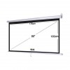 80" Manual Pull-Down Projector Screen – 16:9