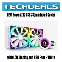 NZXT Kraken Z63 RGB 280mm AIO |LCD | RGB Fans - White