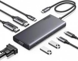 UGREEN CM639-35588 Revodok 8 in 1 USB C Hub Triple Display D