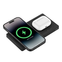 BELKIN MagSafe 2-in-1 Wireless Flat Charge Pad Blk WIZ019btB